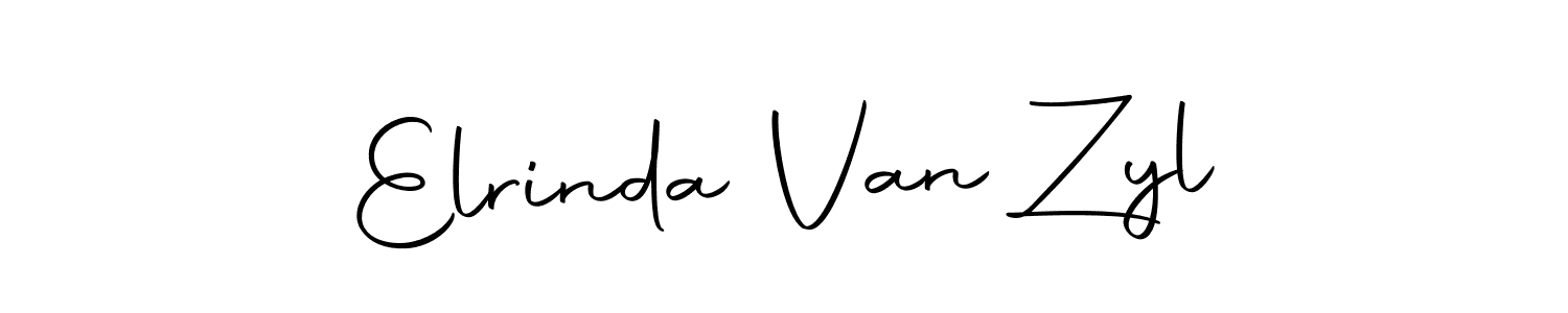 Make a beautiful signature design for name Elrinda Van Zyl. With this signature (Autography-DOLnW) style, you can create a handwritten signature for free. Elrinda Van Zyl signature style 10 images and pictures png