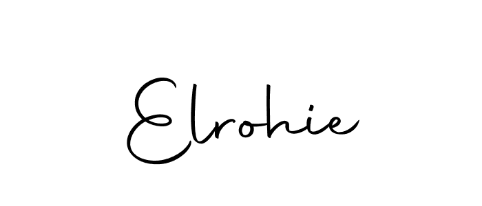 Design your own signature with our free online signature maker. With this signature software, you can create a handwritten (Autography-DOLnW) signature for name Elrohie. Elrohie signature style 10 images and pictures png