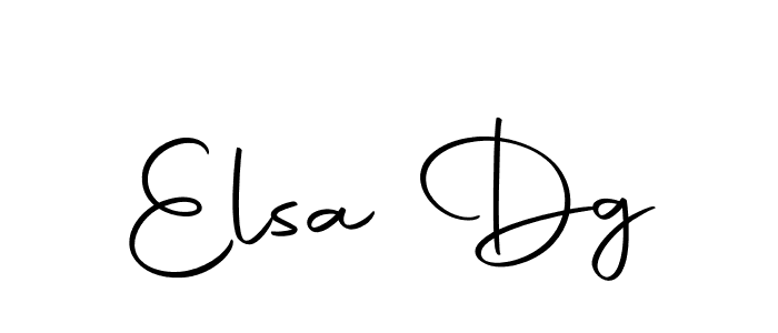 How to make Elsa Dg name signature. Use Autography-DOLnW style for creating short signs online. This is the latest handwritten sign. Elsa Dg signature style 10 images and pictures png