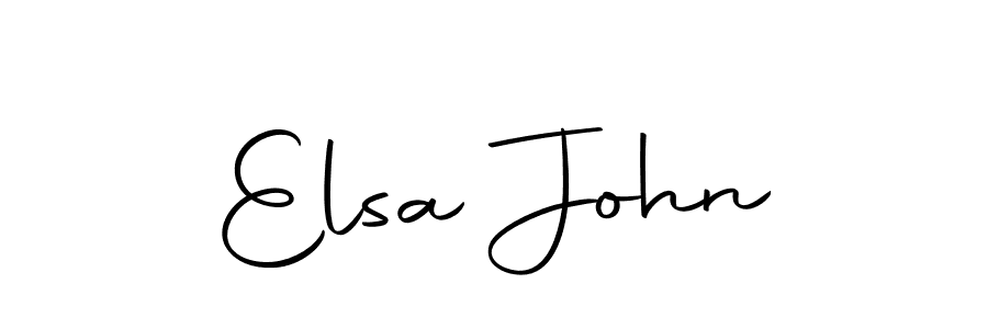 Design your own signature with our free online signature maker. With this signature software, you can create a handwritten (Autography-DOLnW) signature for name Elsa John. Elsa John signature style 10 images and pictures png