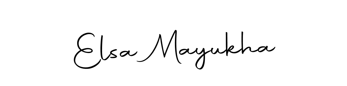 Design your own signature with our free online signature maker. With this signature software, you can create a handwritten (Autography-DOLnW) signature for name Elsa Mayukha. Elsa Mayukha signature style 10 images and pictures png