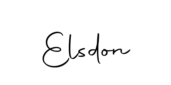 Design your own signature with our free online signature maker. With this signature software, you can create a handwritten (Autography-DOLnW) signature for name Elsdon. Elsdon signature style 10 images and pictures png