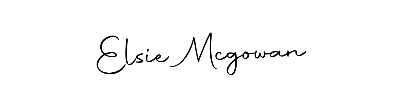 How to make Elsie Mcgowan name signature. Use Autography-DOLnW style for creating short signs online. This is the latest handwritten sign. Elsie Mcgowan signature style 10 images and pictures png