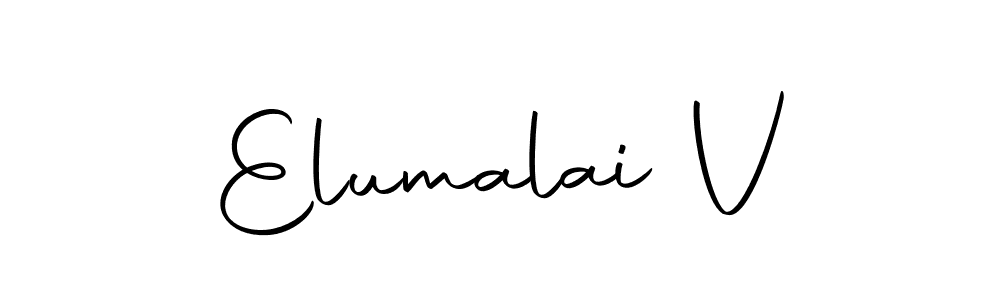 Here are the top 10 professional signature styles for the name Elumalai V. These are the best autograph styles you can use for your name. Elumalai V signature style 10 images and pictures png