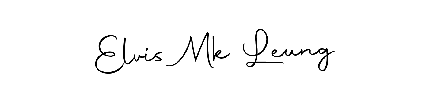 Make a beautiful signature design for name Elvis Mk Leung. With this signature (Autography-DOLnW) style, you can create a handwritten signature for free. Elvis Mk Leung signature style 10 images and pictures png