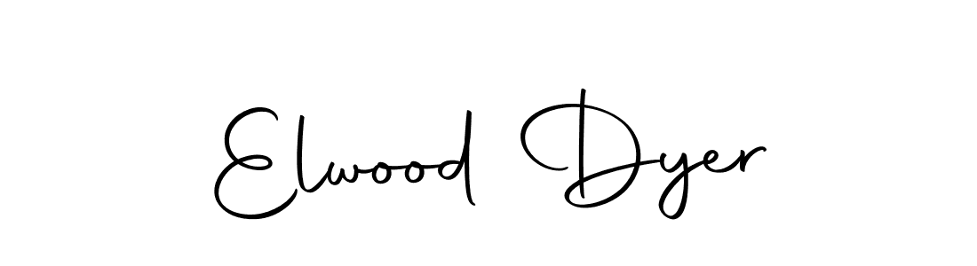 How to make Elwood Dyer name signature. Use Autography-DOLnW style for creating short signs online. This is the latest handwritten sign. Elwood Dyer signature style 10 images and pictures png