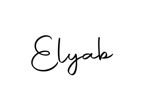 Elyab stylish signature style. Best Handwritten Sign (Autography-DOLnW) for my name. Handwritten Signature Collection Ideas for my name Elyab. Elyab signature style 10 images and pictures png