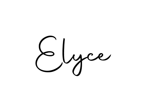 Elyce stylish signature style. Best Handwritten Sign (Autography-DOLnW) for my name. Handwritten Signature Collection Ideas for my name Elyce. Elyce signature style 10 images and pictures png