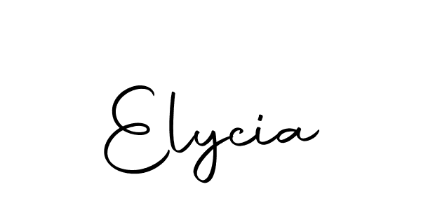 How to make Elycia name signature. Use Autography-DOLnW style for creating short signs online. This is the latest handwritten sign. Elycia signature style 10 images and pictures png