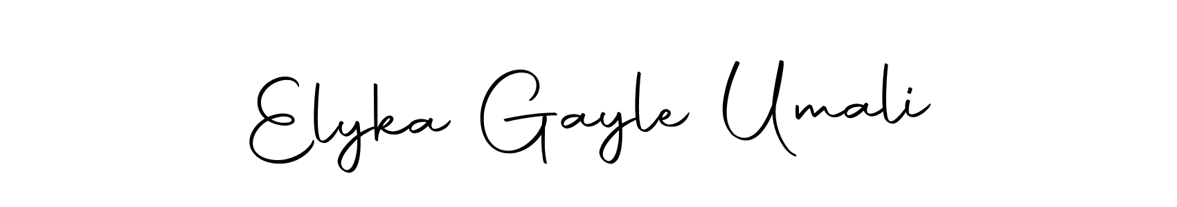 Similarly Autography-DOLnW is the best handwritten signature design. Signature creator online .You can use it as an online autograph creator for name Elyka Gayle Umali. Elyka Gayle Umali signature style 10 images and pictures png