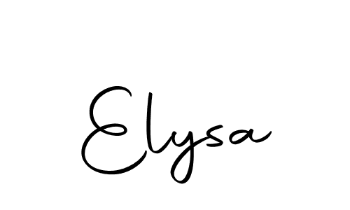 Design your own signature with our free online signature maker. With this signature software, you can create a handwritten (Autography-DOLnW) signature for name Elysa. Elysa signature style 10 images and pictures png