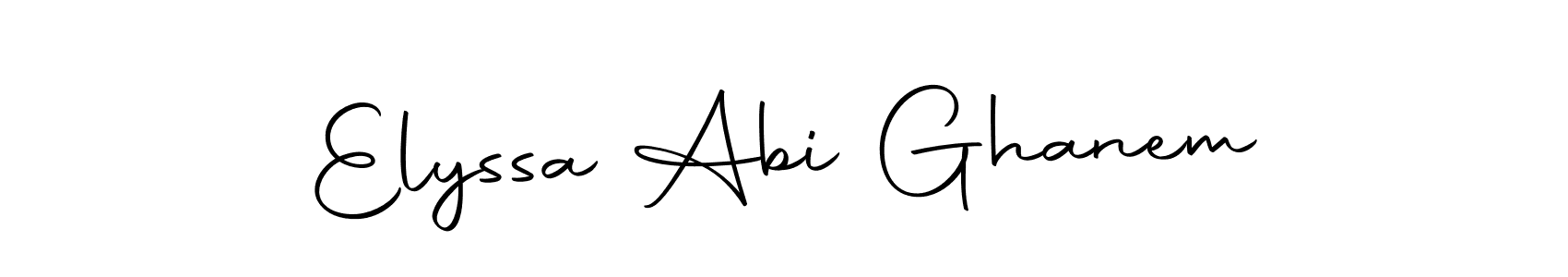 Here are the top 10 professional signature styles for the name Elyssa Abi Ghanem. These are the best autograph styles you can use for your name. Elyssa Abi Ghanem signature style 10 images and pictures png