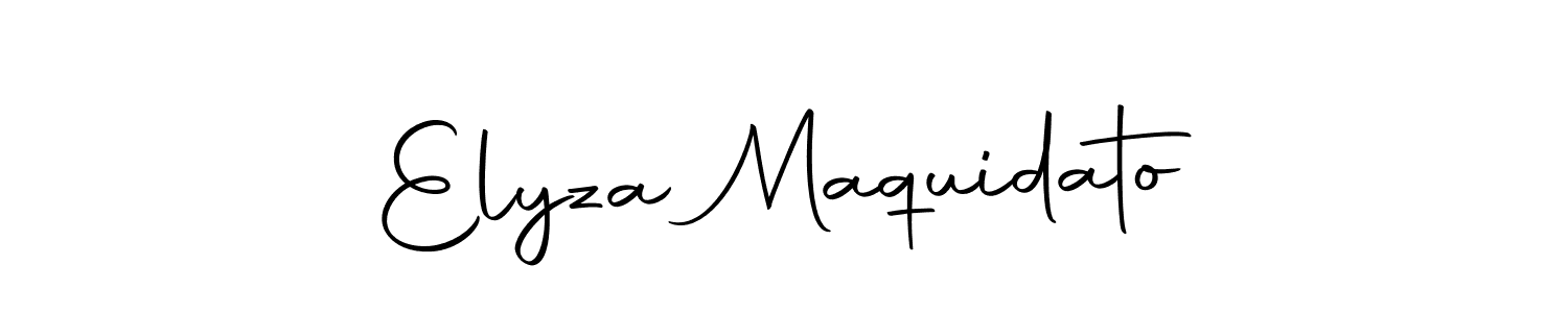 Make a short Elyza Maquidato signature style. Manage your documents anywhere anytime using Autography-DOLnW. Create and add eSignatures, submit forms, share and send files easily. Elyza Maquidato signature style 10 images and pictures png