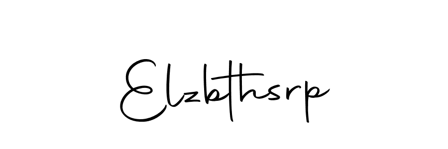 How to make Elzbthsrp name signature. Use Autography-DOLnW style for creating short signs online. This is the latest handwritten sign. Elzbthsrp signature style 10 images and pictures png