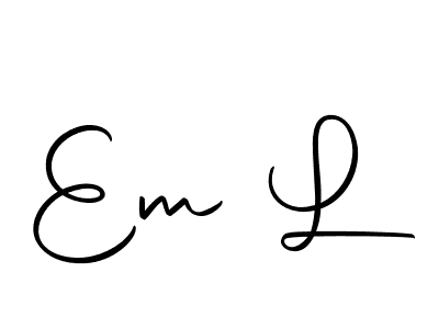 How to make Em L name signature. Use Autography-DOLnW style for creating short signs online. This is the latest handwritten sign. Em L signature style 10 images and pictures png