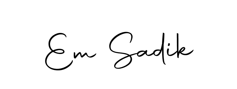 How to make Em Sadik name signature. Use Autography-DOLnW style for creating short signs online. This is the latest handwritten sign. Em Sadik signature style 10 images and pictures png