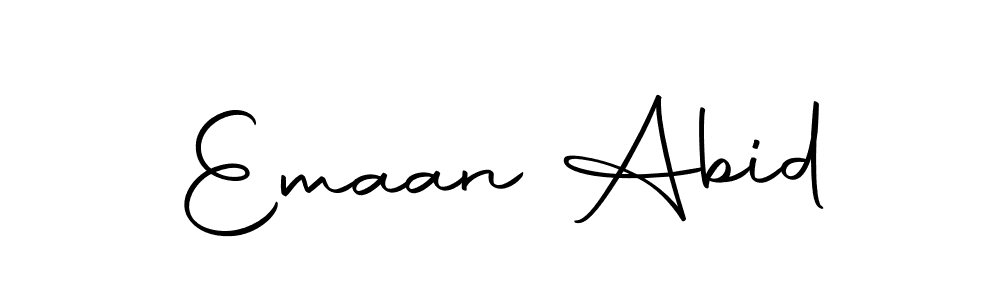 Also we have Emaan Abid name is the best signature style. Create professional handwritten signature collection using Autography-DOLnW autograph style. Emaan Abid signature style 10 images and pictures png