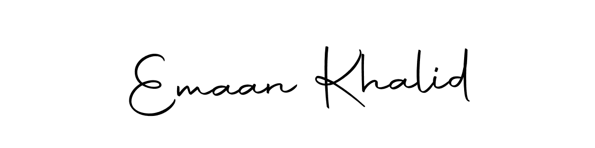 if you are searching for the best signature style for your name Emaan Khalid. so please give up your signature search. here we have designed multiple signature styles  using Autography-DOLnW. Emaan Khalid signature style 10 images and pictures png