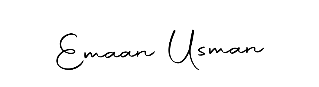 How to make Emaan Usman name signature. Use Autography-DOLnW style for creating short signs online. This is the latest handwritten sign. Emaan Usman signature style 10 images and pictures png