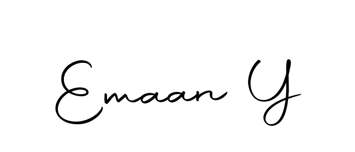 Make a beautiful signature design for name Emaan Y. With this signature (Autography-DOLnW) style, you can create a handwritten signature for free. Emaan Y signature style 10 images and pictures png