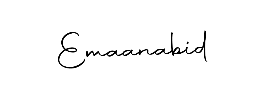 Use a signature maker to create a handwritten signature online. With this signature software, you can design (Autography-DOLnW) your own signature for name Emaanabid. Emaanabid signature style 10 images and pictures png