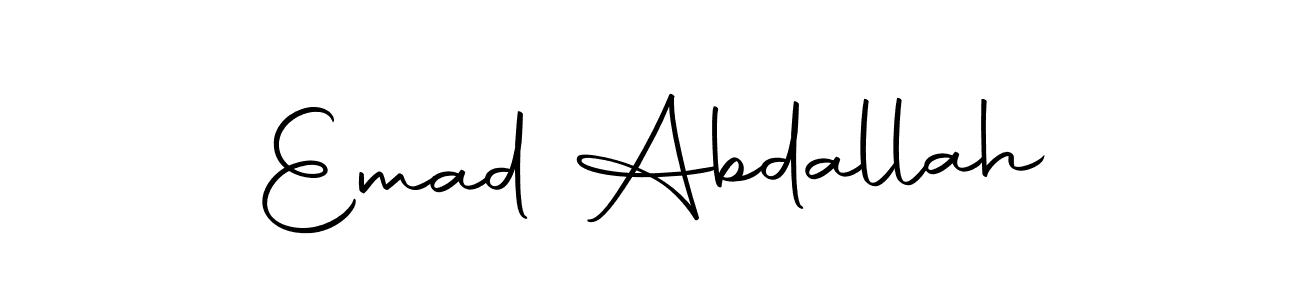 Create a beautiful signature design for name Emad Abdallah. With this signature (Autography-DOLnW) fonts, you can make a handwritten signature for free. Emad Abdallah signature style 10 images and pictures png