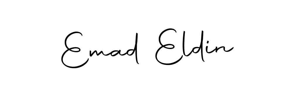 Design your own signature with our free online signature maker. With this signature software, you can create a handwritten (Autography-DOLnW) signature for name Emad Eldin. Emad Eldin signature style 10 images and pictures png