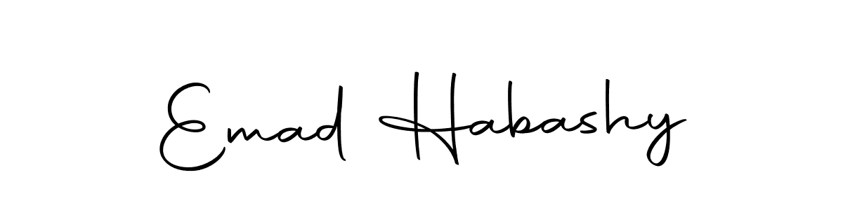 Make a beautiful signature design for name Emad Habashy. With this signature (Autography-DOLnW) style, you can create a handwritten signature for free. Emad Habashy signature style 10 images and pictures png