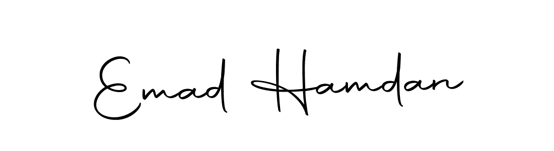 Make a beautiful signature design for name Emad Hamdan. With this signature (Autography-DOLnW) style, you can create a handwritten signature for free. Emad Hamdan signature style 10 images and pictures png