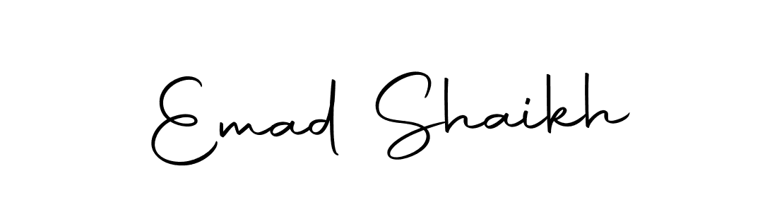 if you are searching for the best signature style for your name Emad Shaikh. so please give up your signature search. here we have designed multiple signature styles  using Autography-DOLnW. Emad Shaikh signature style 10 images and pictures png