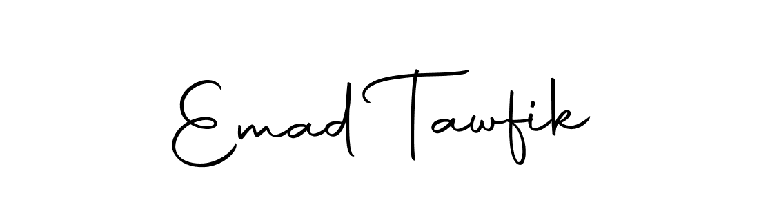 Make a beautiful signature design for name Emad Tawfik. With this signature (Autography-DOLnW) style, you can create a handwritten signature for free. Emad Tawfik signature style 10 images and pictures png