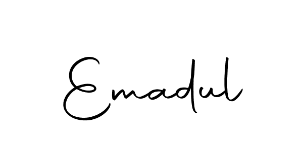 Design your own signature with our free online signature maker. With this signature software, you can create a handwritten (Autography-DOLnW) signature for name Emadul. Emadul signature style 10 images and pictures png