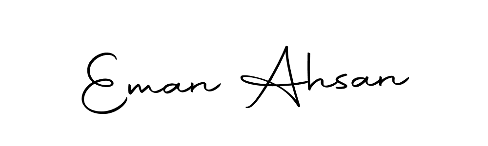 Use a signature maker to create a handwritten signature online. With this signature software, you can design (Autography-DOLnW) your own signature for name Eman Ahsan. Eman Ahsan signature style 10 images and pictures png