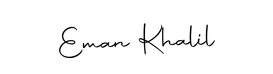 Create a beautiful signature design for name Eman Khalil. With this signature (Autography-DOLnW) fonts, you can make a handwritten signature for free. Eman Khalil signature style 10 images and pictures png