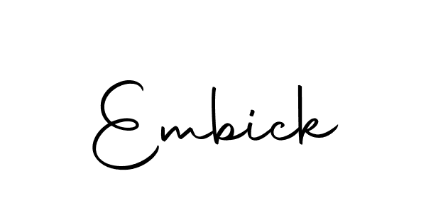 Make a beautiful signature design for name Embick. Use this online signature maker to create a handwritten signature for free. Embick signature style 10 images and pictures png