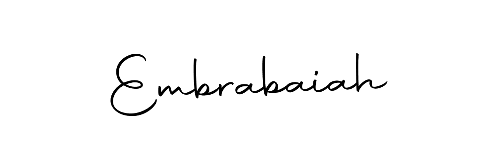 Similarly Autography-DOLnW is the best handwritten signature design. Signature creator online .You can use it as an online autograph creator for name Embrabaiah. Embrabaiah signature style 10 images and pictures png