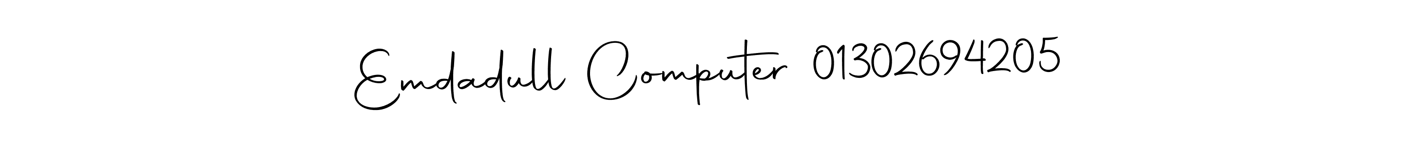 Design your own signature with our free online signature maker. With this signature software, you can create a handwritten (Autography-DOLnW) signature for name Emdadull Computer 01302694205. Emdadull Computer 01302694205 signature style 10 images and pictures png