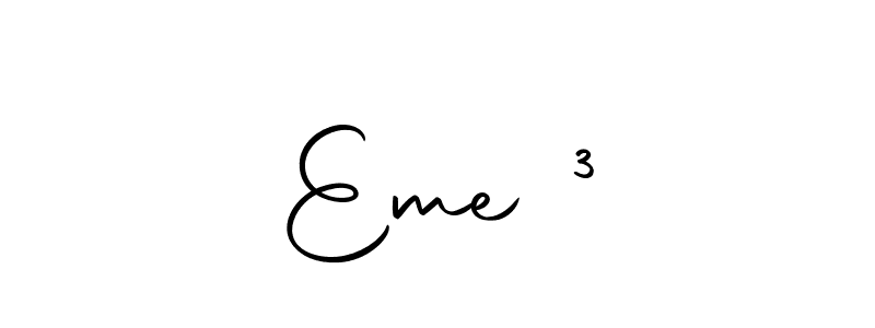 You should practise on your own different ways (Autography-DOLnW) to write your name (Eme⁹³) in signature. don't let someone else do it for you. Eme⁹³ signature style 10 images and pictures png