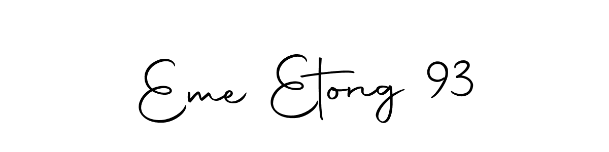 Use a signature maker to create a handwritten signature online. With this signature software, you can design (Autography-DOLnW) your own signature for name Eme Etong 93. Eme Etong 93 signature style 10 images and pictures png
