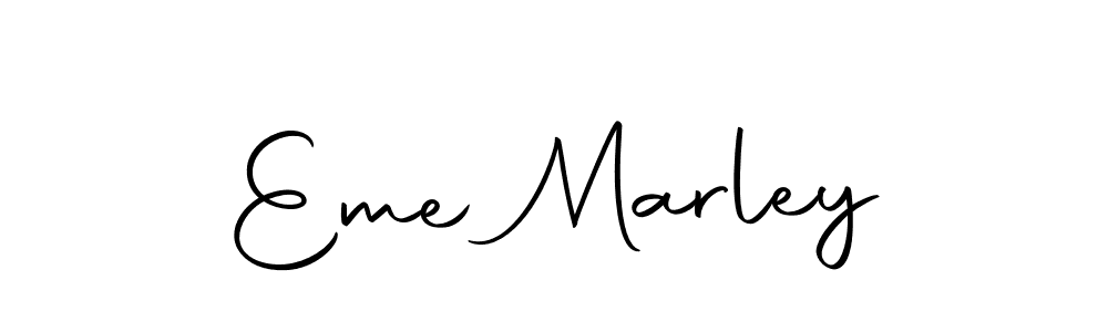 You should practise on your own different ways (Autography-DOLnW) to write your name (Eme Marley) in signature. don't let someone else do it for you. Eme Marley signature style 10 images and pictures png
