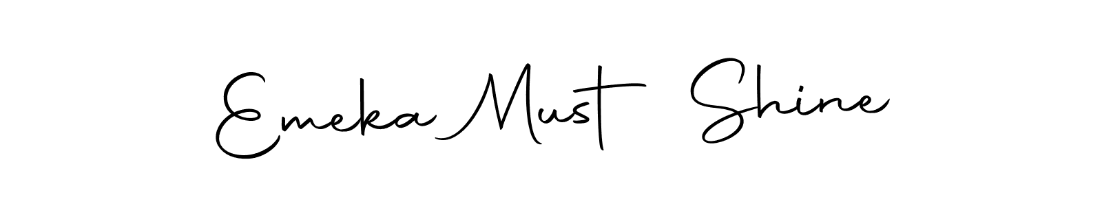 if you are searching for the best signature style for your name Emeka Must Shine. so please give up your signature search. here we have designed multiple signature styles  using Autography-DOLnW. Emeka Must Shine signature style 10 images and pictures png