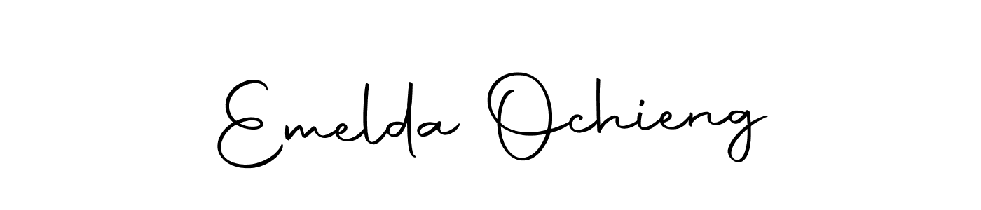 Make a short Emelda Ochieng signature style. Manage your documents anywhere anytime using Autography-DOLnW. Create and add eSignatures, submit forms, share and send files easily. Emelda Ochieng signature style 10 images and pictures png