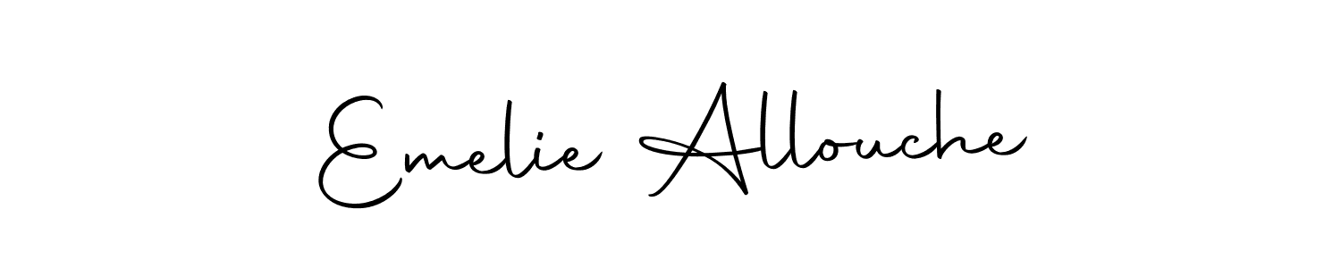 Make a short Emelie Allouche signature style. Manage your documents anywhere anytime using Autography-DOLnW. Create and add eSignatures, submit forms, share and send files easily. Emelie Allouche signature style 10 images and pictures png