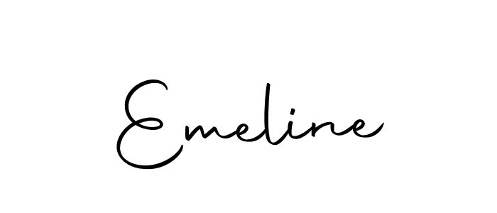 How to make Emeline name signature. Use Autography-DOLnW style for creating short signs online. This is the latest handwritten sign. Emeline signature style 10 images and pictures png