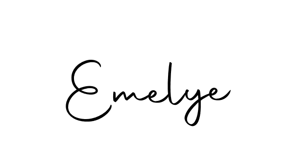 Design your own signature with our free online signature maker. With this signature software, you can create a handwritten (Autography-DOLnW) signature for name Emelye. Emelye signature style 10 images and pictures png