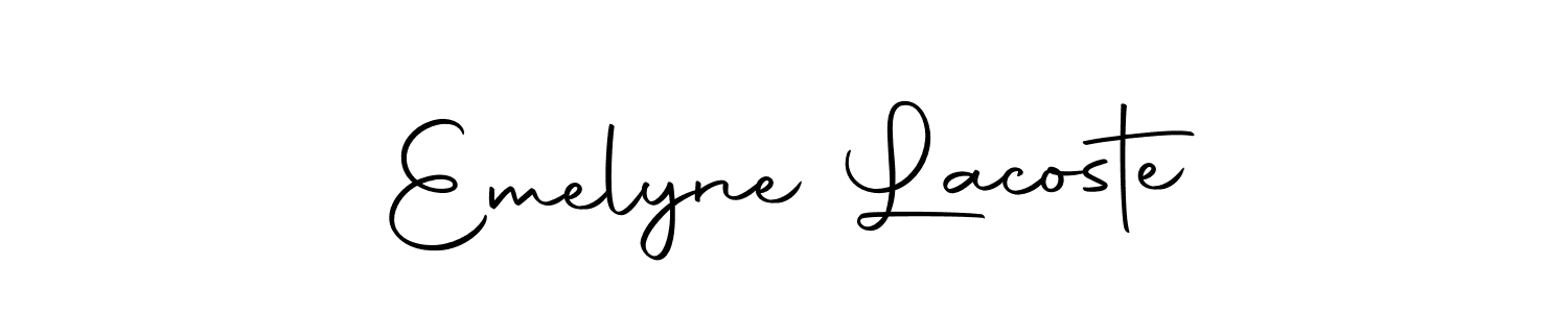 Use a signature maker to create a handwritten signature online. With this signature software, you can design (Autography-DOLnW) your own signature for name Emelyne Lacoste. Emelyne Lacoste signature style 10 images and pictures png