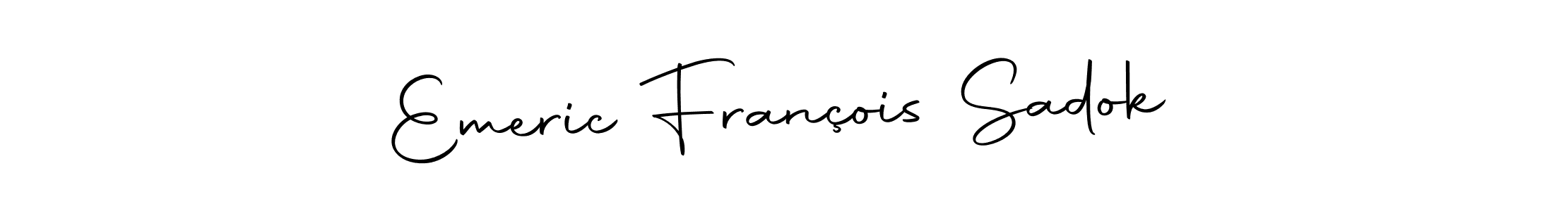 Here are the top 10 professional signature styles for the name Emeric François Sadok. These are the best autograph styles you can use for your name. Emeric François Sadok signature style 10 images and pictures png