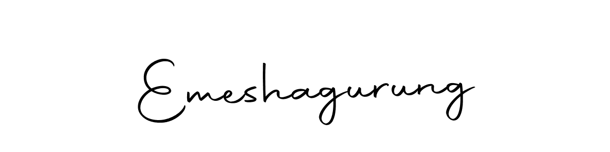 Create a beautiful signature design for name Emeshagurung. With this signature (Autography-DOLnW) fonts, you can make a handwritten signature for free. Emeshagurung signature style 10 images and pictures png