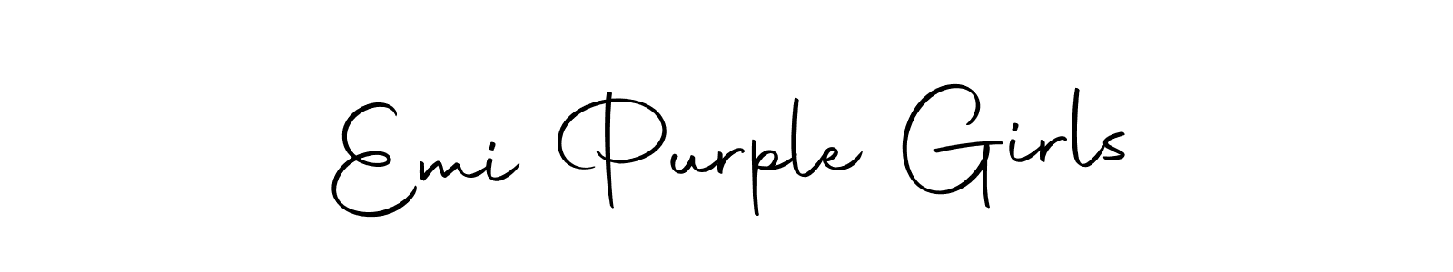 Similarly Autography-DOLnW is the best handwritten signature design. Signature creator online .You can use it as an online autograph creator for name Emi Purple Girls. Emi Purple Girls signature style 10 images and pictures png