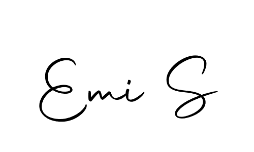 You should practise on your own different ways (Autography-DOLnW) to write your name (Emi S) in signature. don't let someone else do it for you. Emi S signature style 10 images and pictures png